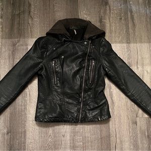Free People vegan leather jacket